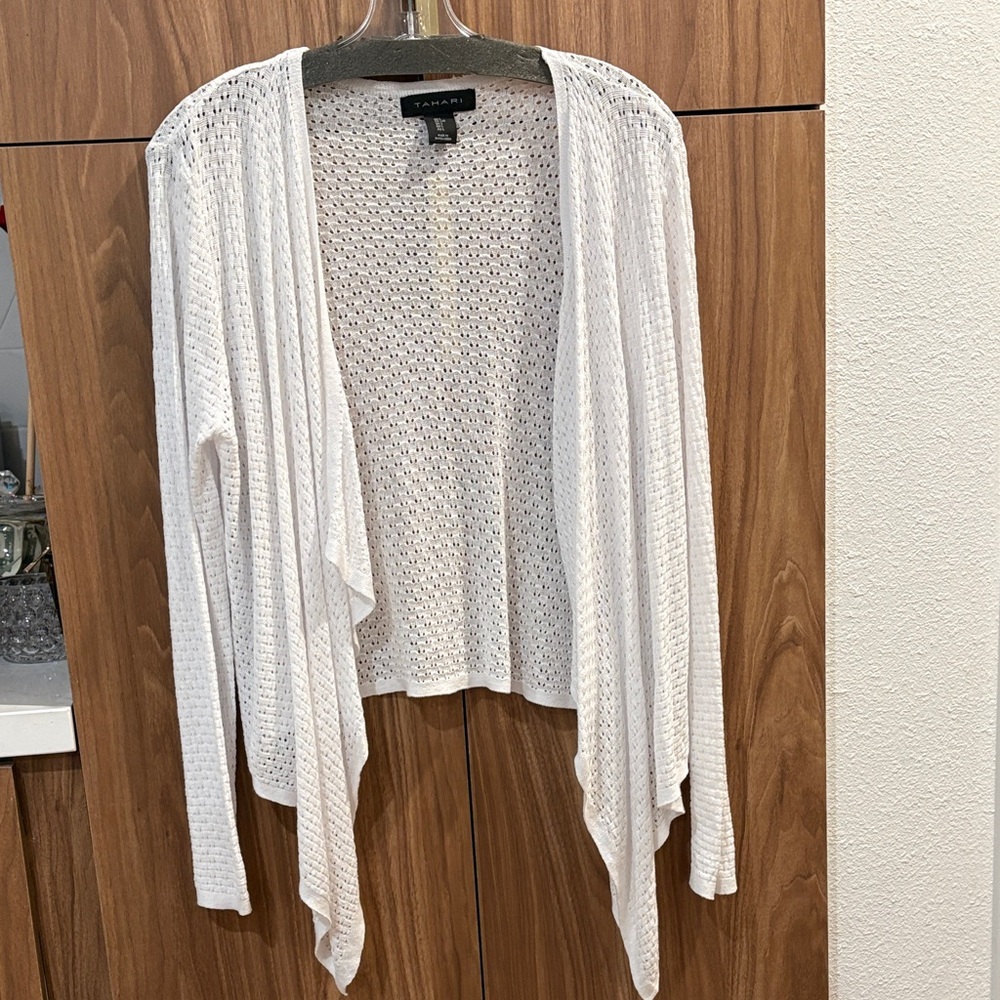 Tahari Open-Front Cardigan size large